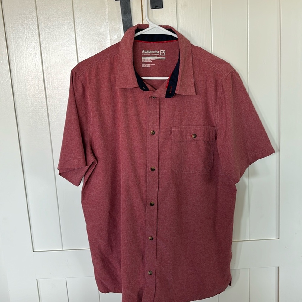 ❄️Avalanche Men's Casual Button Down Shirt - Red
